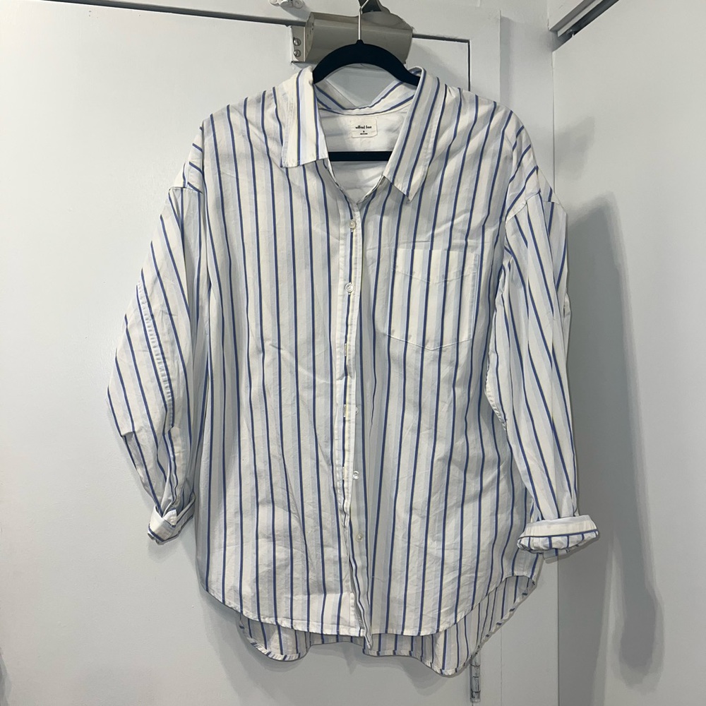 Aritzia (Wilfred Free) Striped Button Up
